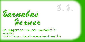 barnabas hexner business card